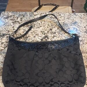 Coach Black Signature Shoulder Bag